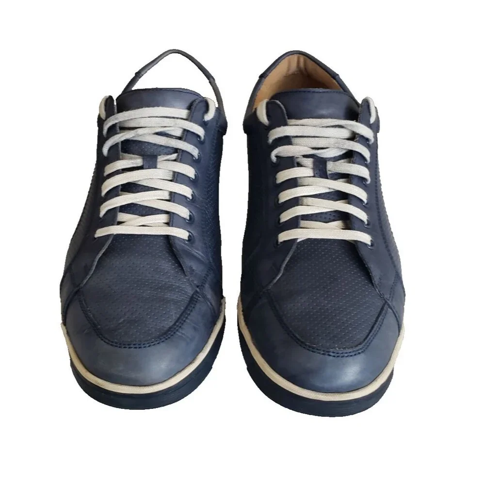 Cole Haan Vartan Sneakers Men's Size 12M Blue Leather Perforated Oxford Shoes